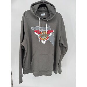 Columbia Sportswear Performance Fishing‎ Gear Hoodie Gray Florida Graphic XXL